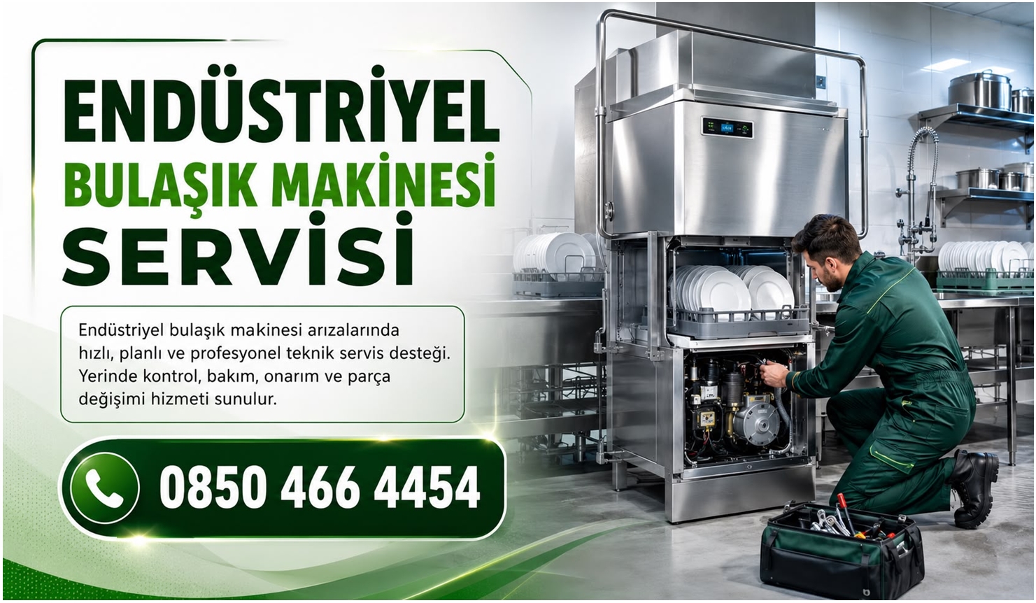 Endüstriyel sanayi bulaşık makinesi servisi, bakım ve onarım hizmeti