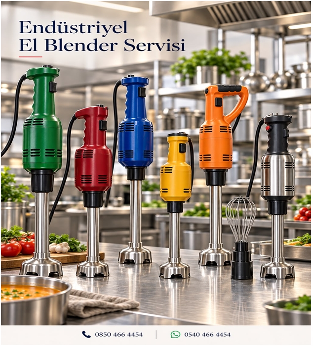 Farklı boy ve renklerde uzun milli sanayi tipi el blenderları